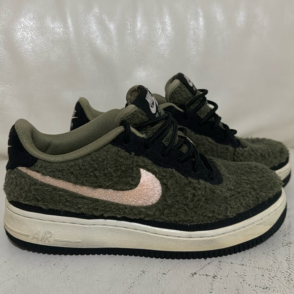Nike Air Force 1 Gs Shearling Olive Canva - Picture 1 of 5